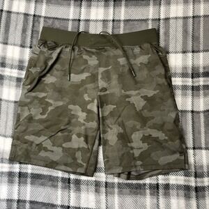 Lululemon Shorts Mens XL Green Camo THE Short Athletic Gym 9" Inseam (unlined)